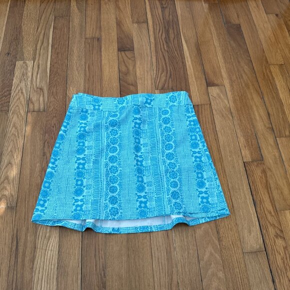 RipSkirt Hawaii Women's Length 1 (15") Green Floral Print Wrap Skirt Size S - Picture 1 of 5